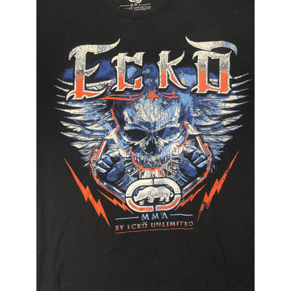 Ecko Unltd T-shirt black big logo hip hop Y2K MMA