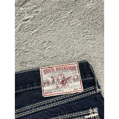 True Religion jeans vintage Jack denim pants thick stitching