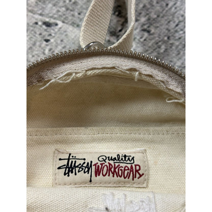 Stussy shoulder bag cream white embriodered