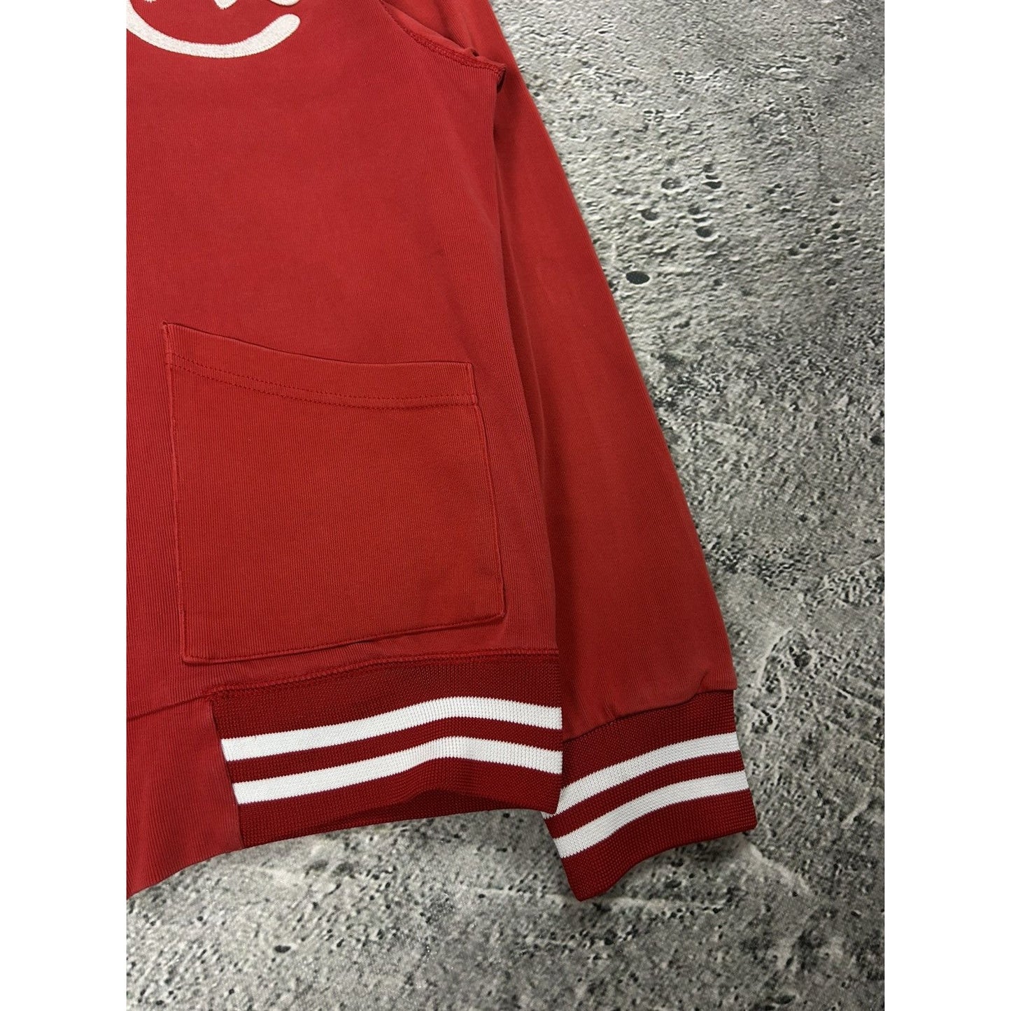 Evisu Mighty varsity jacket red big logo zip sweatshirt