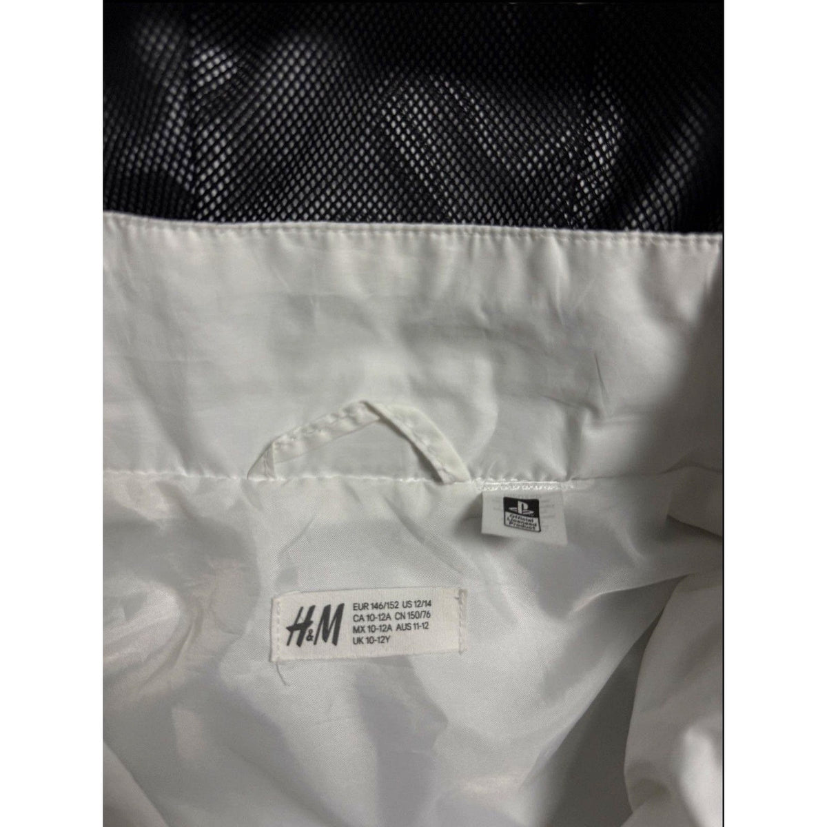 PlayStation x H&M windbreaker jacket black white