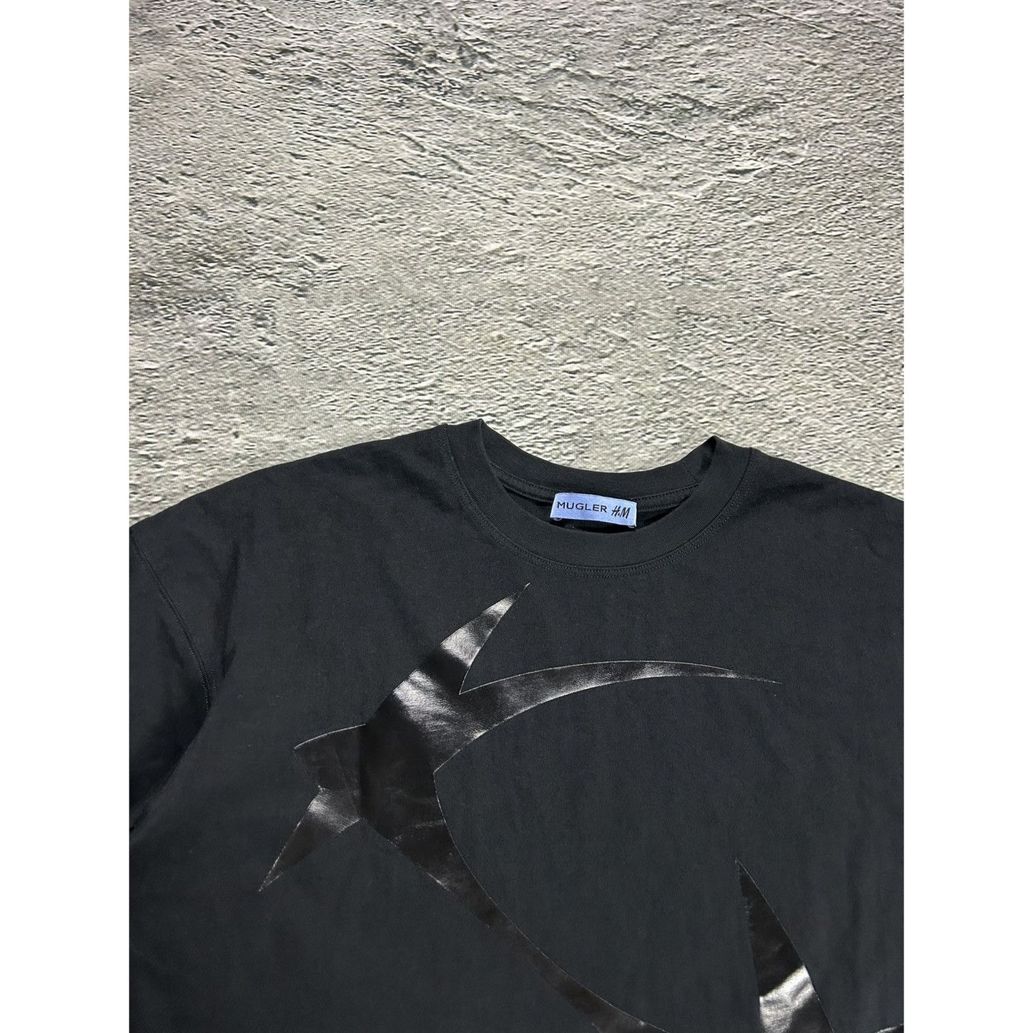 Mugler & HM black T-shirt big logo