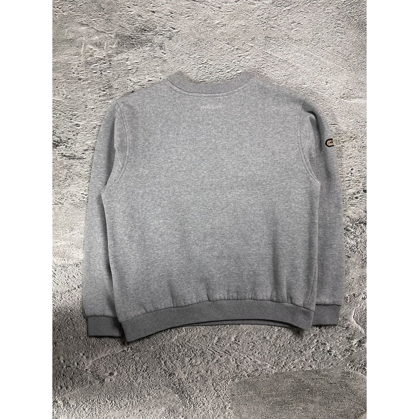 Pelle Pelle sweatshirt big logo 90s beige grey crewneck