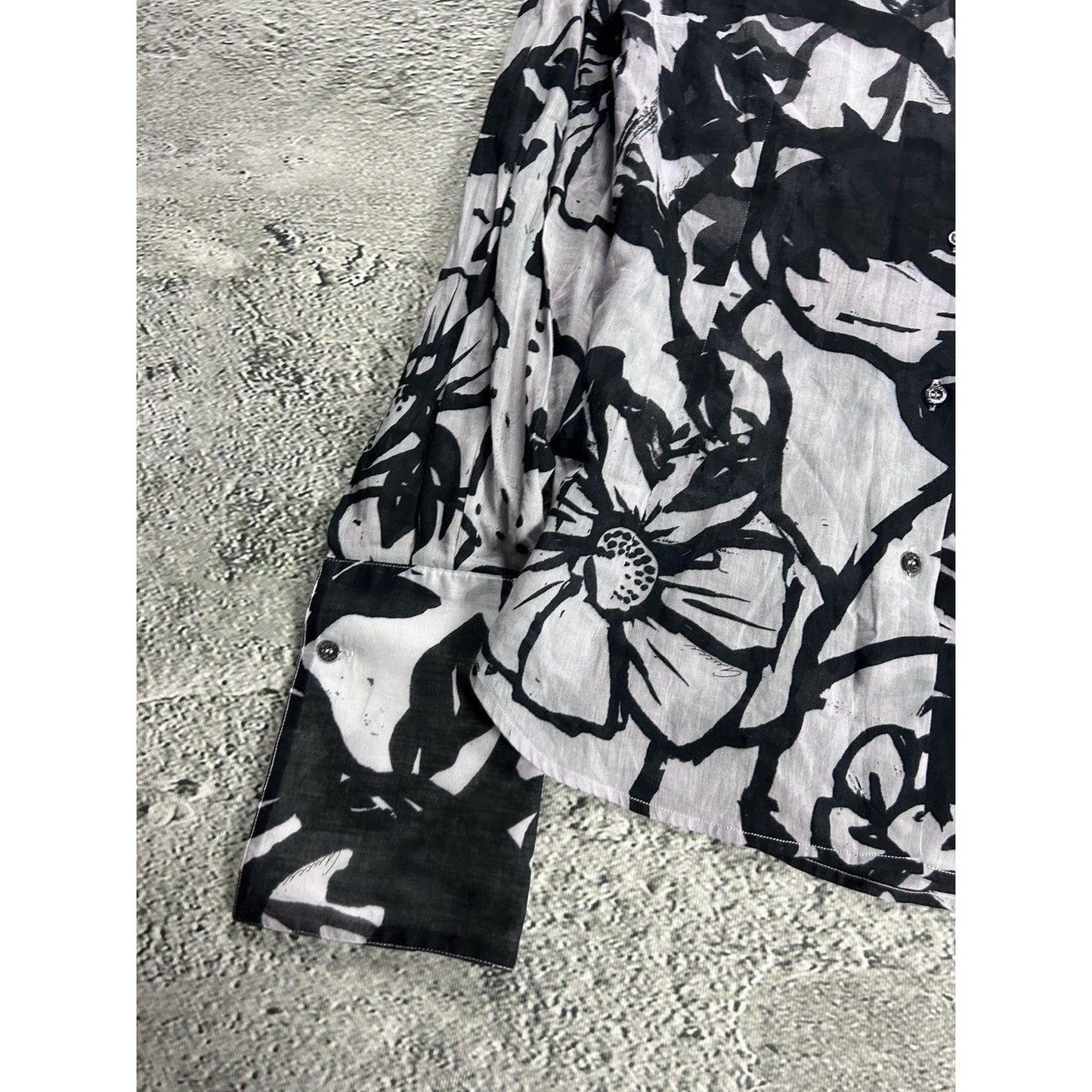 Gucci shirt white black abstract longsleeve Tom Ford era