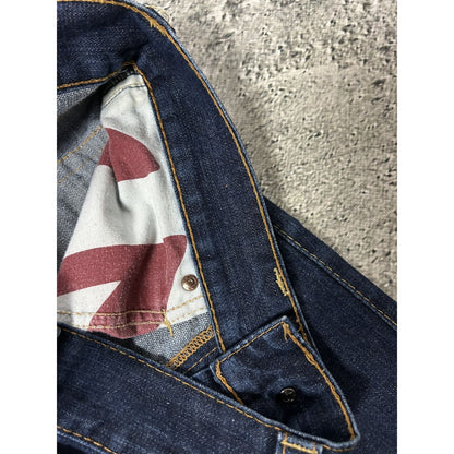 True Religion jeans bootcut navy blue painted horseshoe Y2K