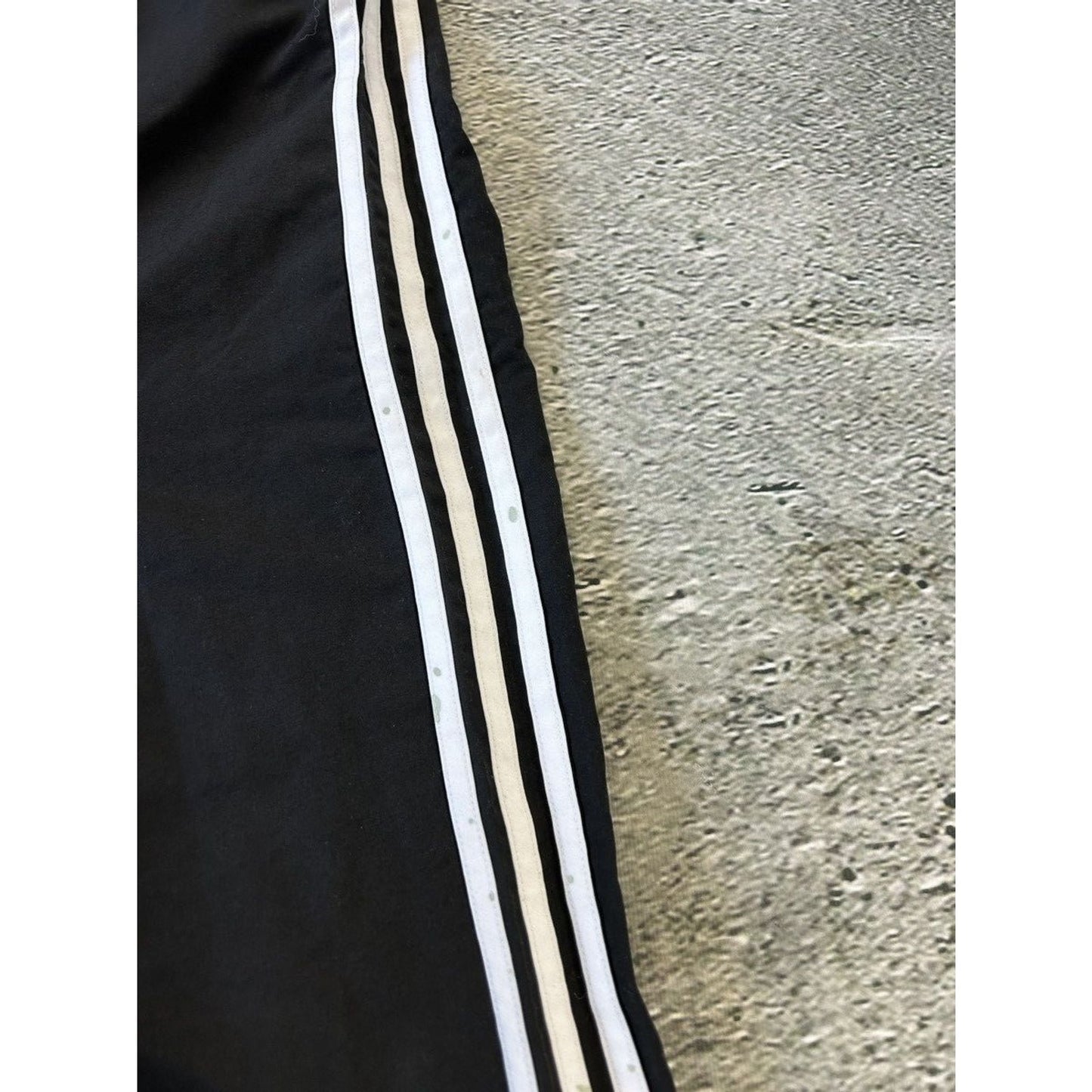 Adidas vintage black track pants small logo 2000s drill Y2K