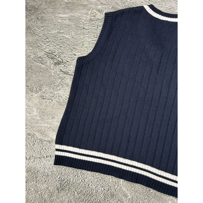 Lacoste vintage navy sweater vest small logo