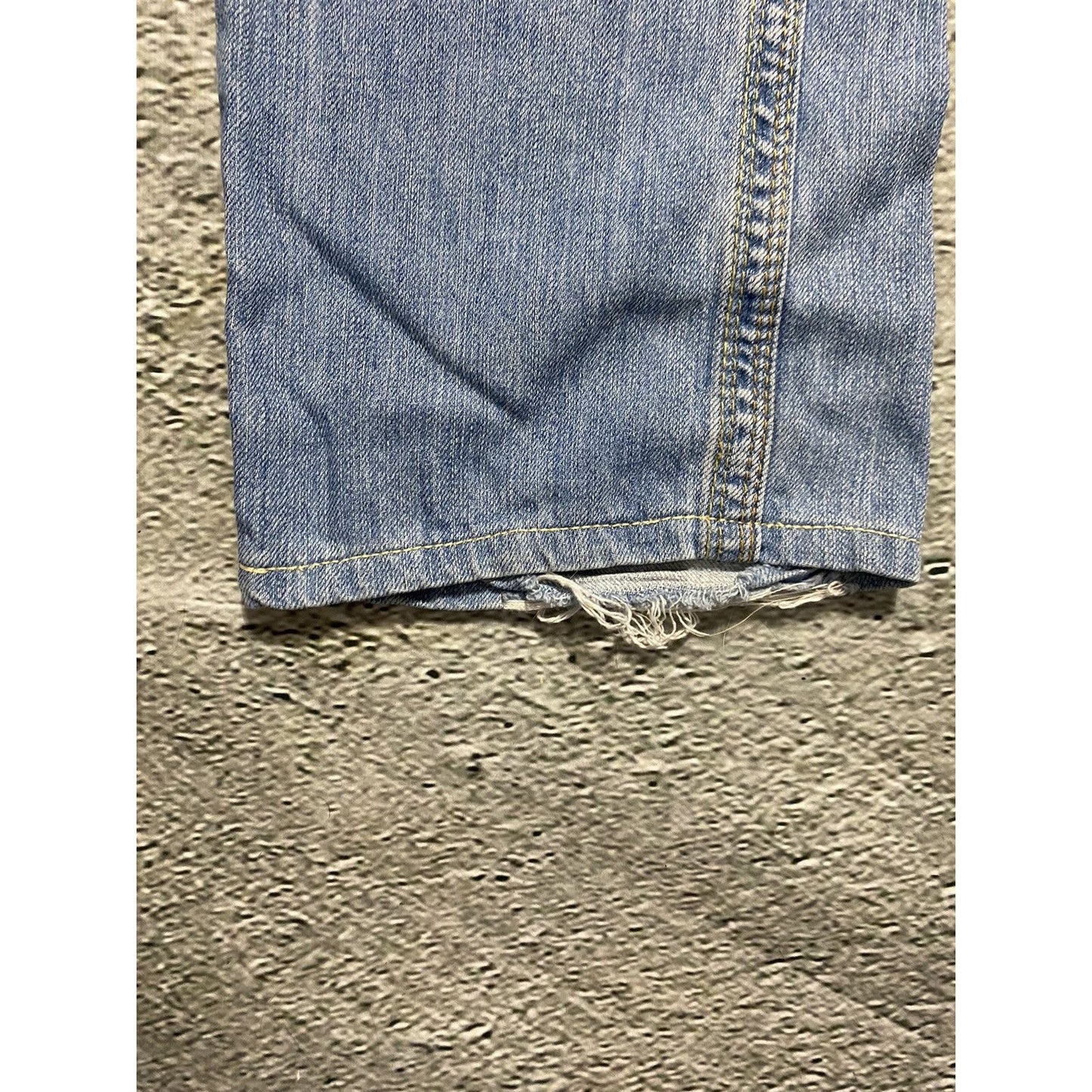 True Religion baby blue jeans gold stitching Y2K