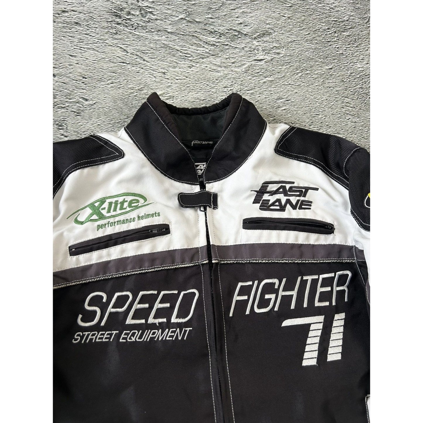 Speed Fighter Racing Jacket vintage bomber jacket black