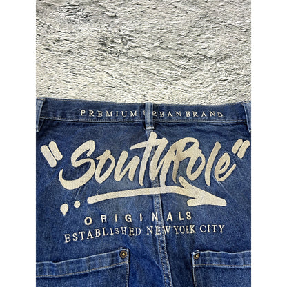 Southpole jeans Y2K big logo blue embroidery