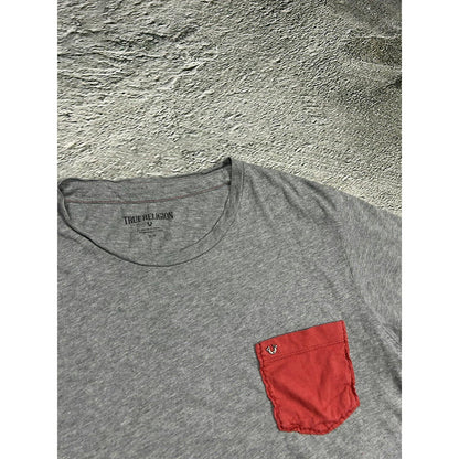 True Religion grey T-shirt small logo
