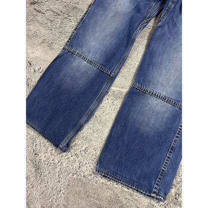 Evisu EU ED jeans vintage denim pants cargo navy blue Y2K