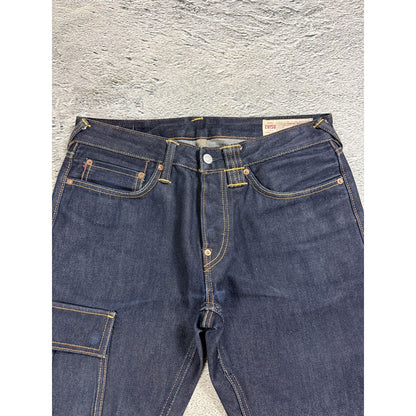 Evisu jeans daicock cargo big logo red selvedge denim