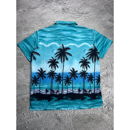 Hawaiian Shirt vintage Don Amigo palms beach sea summer