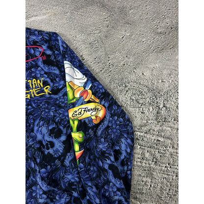 Ed Hardy zip hoodie purple vintage Y2K Christian Audigier