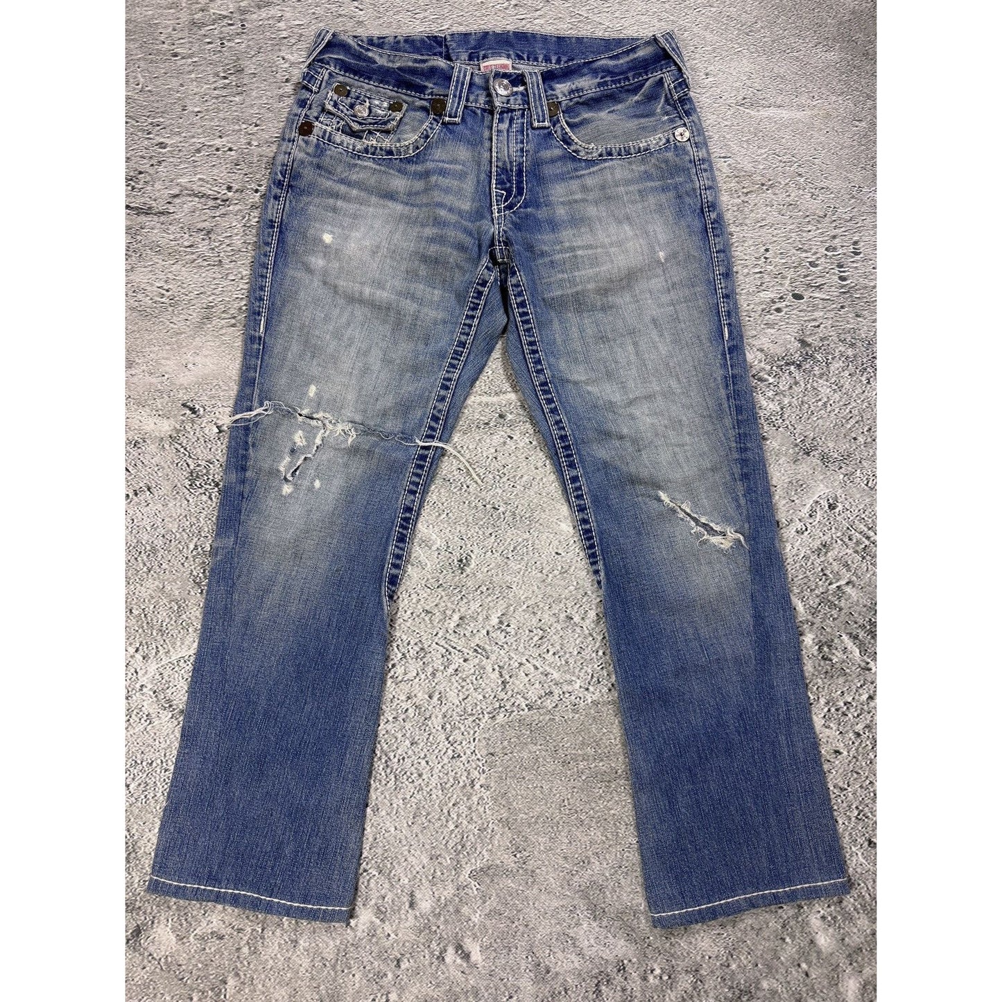 True Religion Joey jeans vintage denim pants flared blue