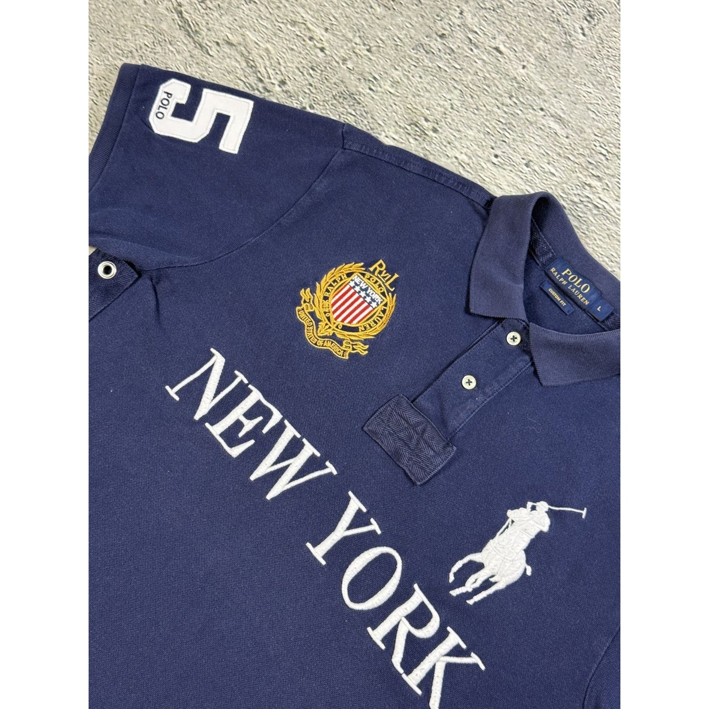 Chief Keef Polo Ralph Lauren New York navy blue Polo T-shirt
