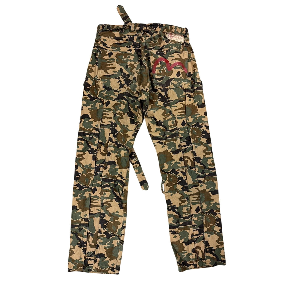 Evisu private stock camo Evis cow tag hand painted