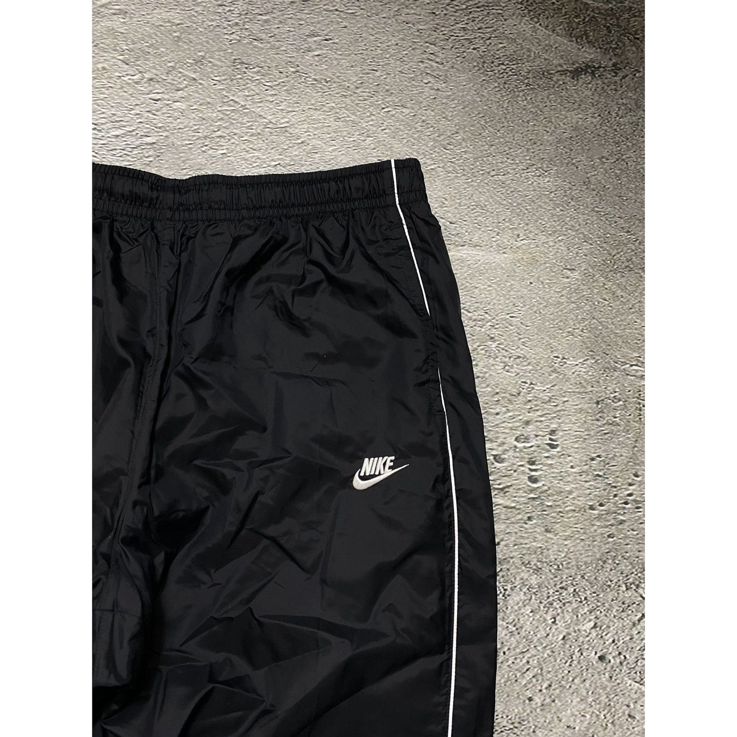 Nike vintage black track pants small swoosh logo 2000s