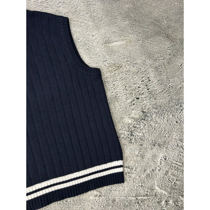 Lacoste vintage navy sweater vest small logo