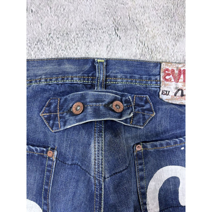 Evisu EU ED jeans vintage denim pants cargo navy blue Y2K
