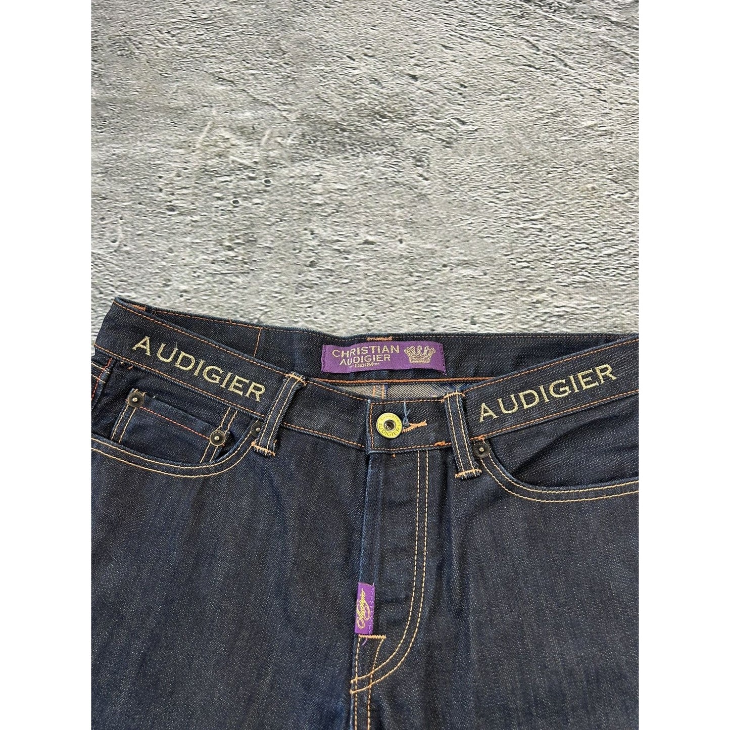 Ed Hardy Christian Audigier vintage jeans big logo pants