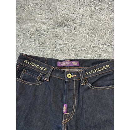 Ed Hardy Christian Audigier vintage jeans big logo pants