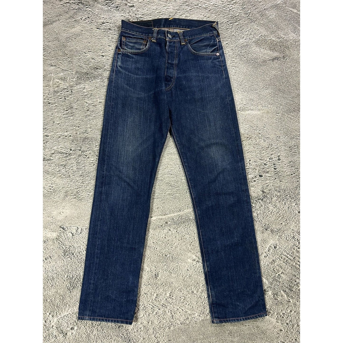 Evisu jeans daicock vintage selvedge navy big logo white