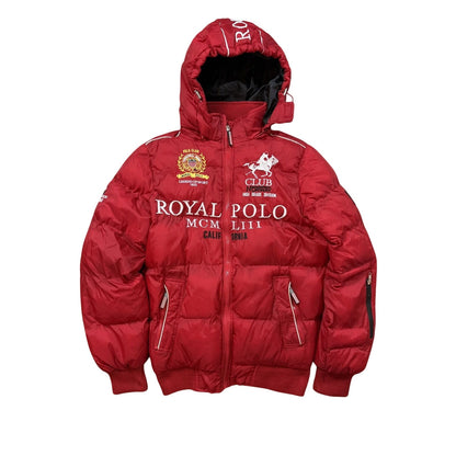 Royal Polo Geografical Norway bomber jacket puffer down red