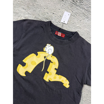 Evisu Yamane vintage black T-shirt mouse cheese logo