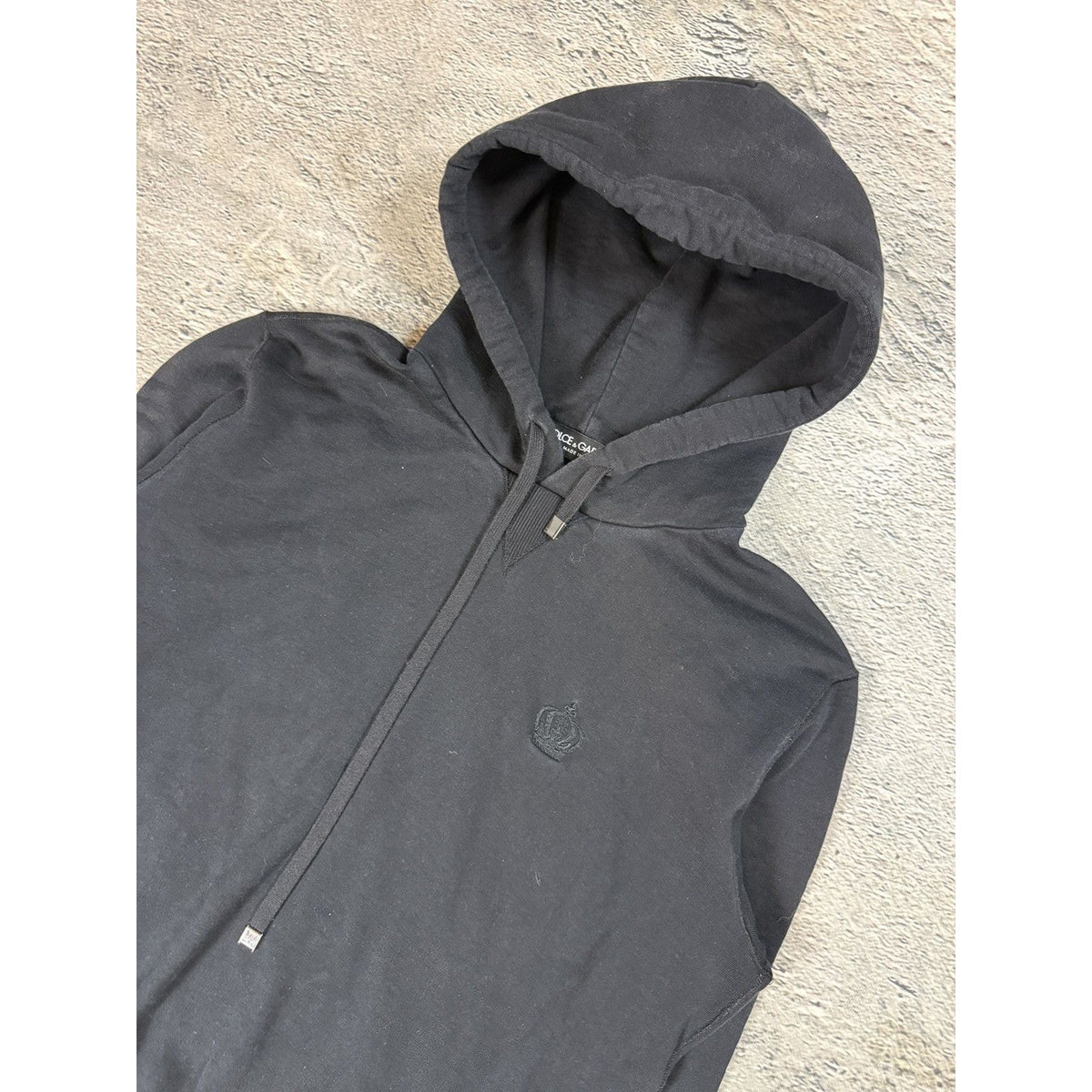 Dolce & Gabbana black hoodie crown logo DG Y2K