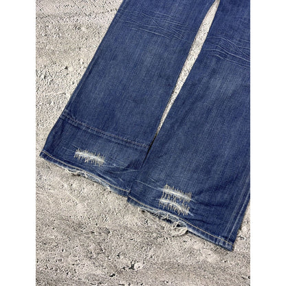 Robins jeans blue jeans straight Y2K blue brown