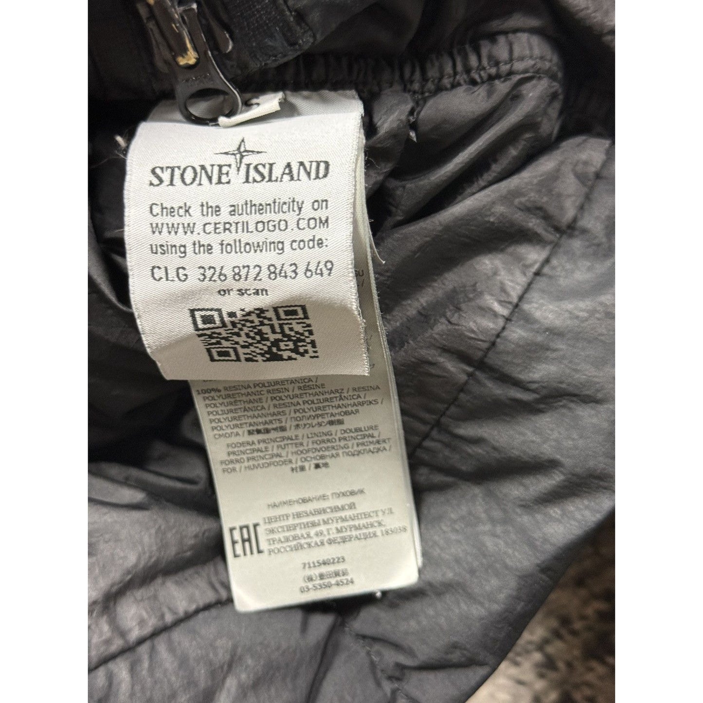 Stone Island puffer jacket Crinkle Reps NY down Black badge