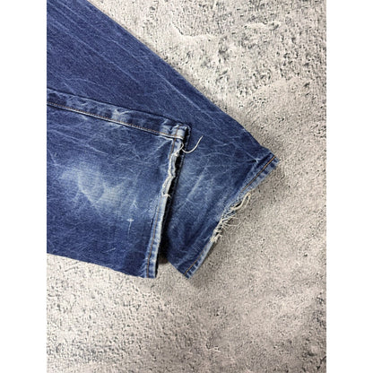 Evisu jeans daicock big logo black selvedge denim navy