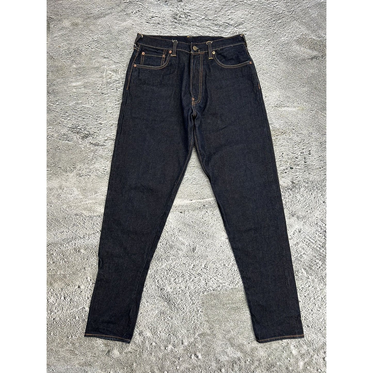 Evisu daicock big logo jeans khaki selvedge denim navy