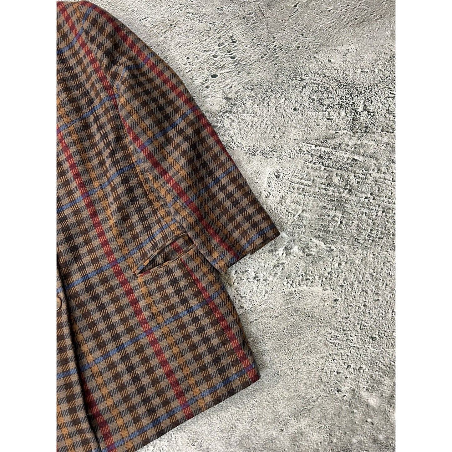 Karl Lagerfeld blazer vintage wool brown checkered