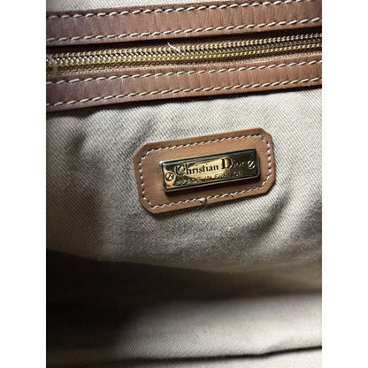 Christian Dior Duffle Bag 80s beige brown honeycomb