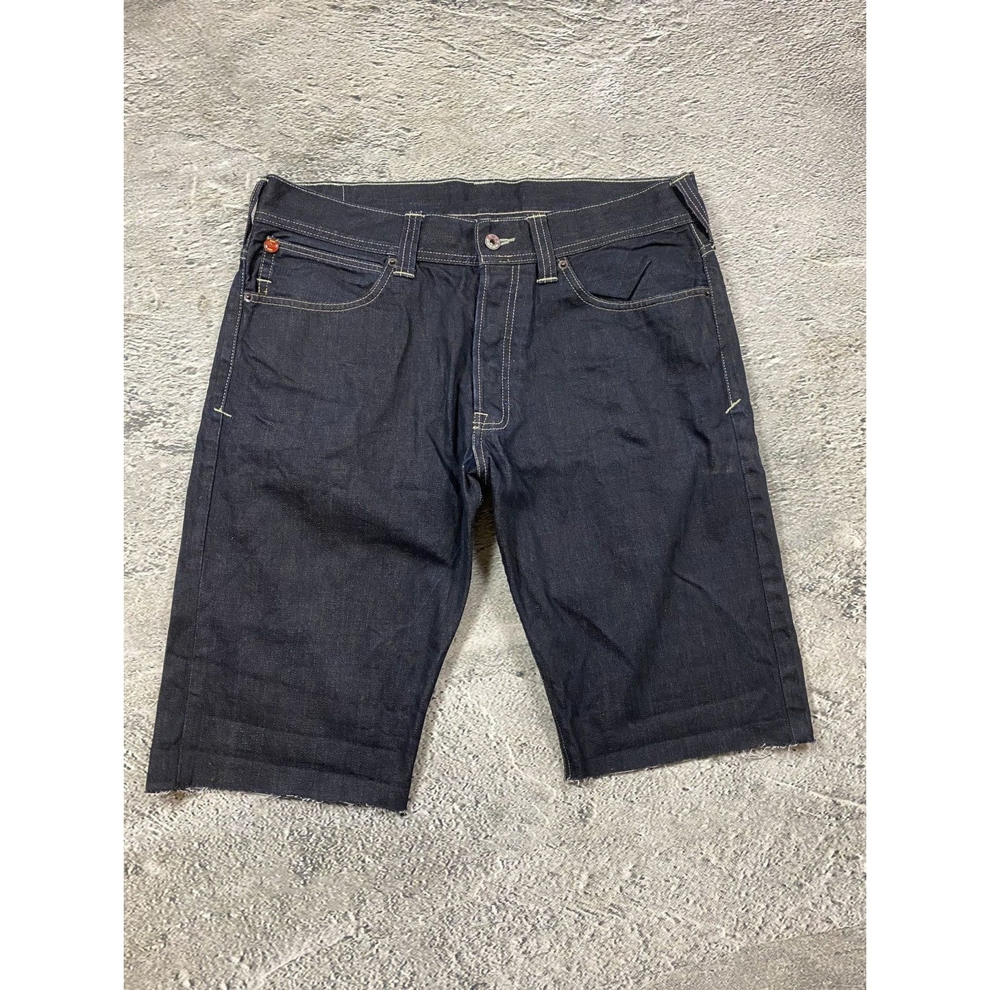 Evisu x Puma jorts black mint seagulls shorts denim