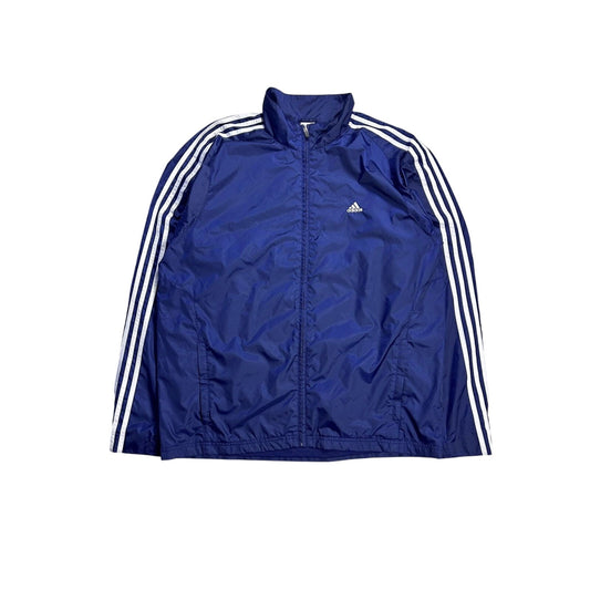 Adidas track jacket vintage navy blue Y2K nylon zip