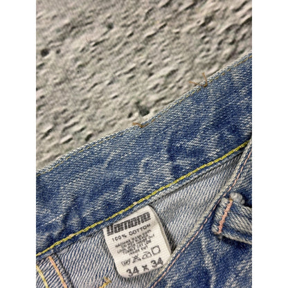 Evisu Yamane jorts light blue Y2K shorts denim white gull