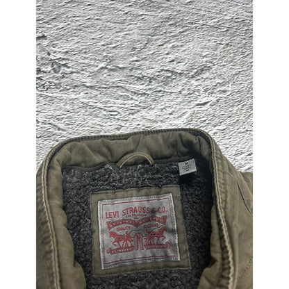 Levi’s military Sherpa jacket cargo khaki Y2K utility