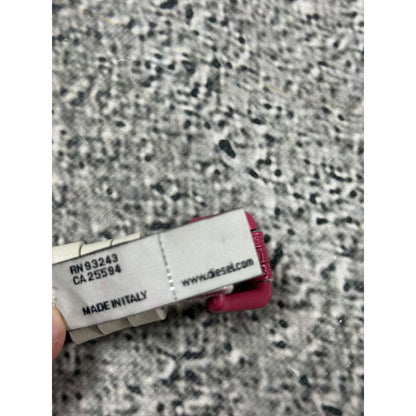 Diesel leather belt multicolour moving letters Y2K white