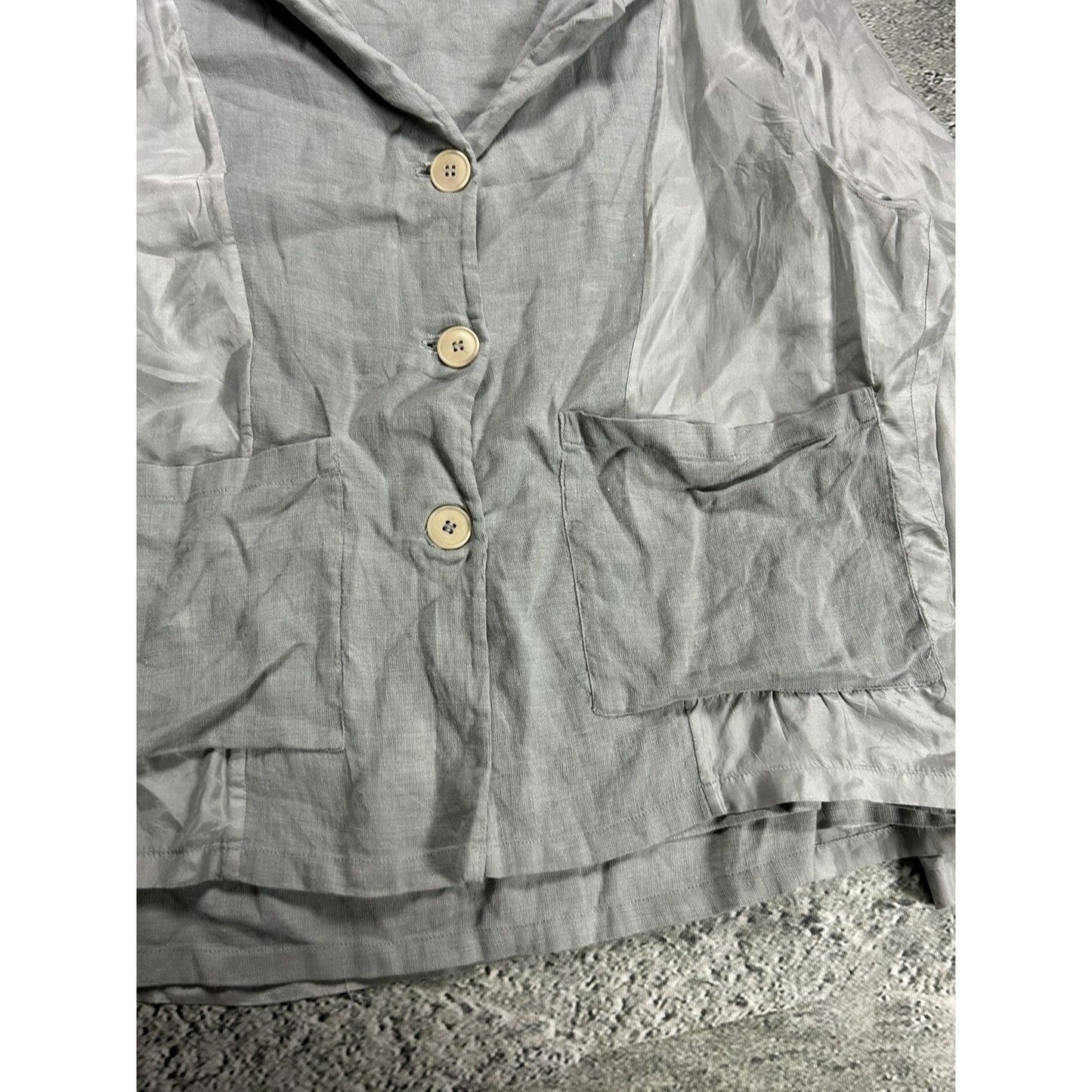 Rundholz Shirt Button-up grey with pockets