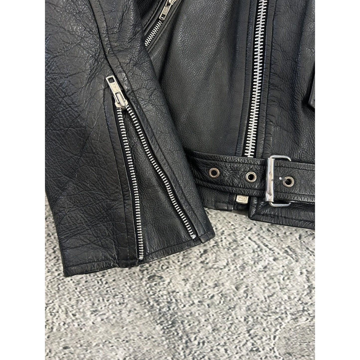 Vintage Leather Jacket Avant Garde Rare Black Studded