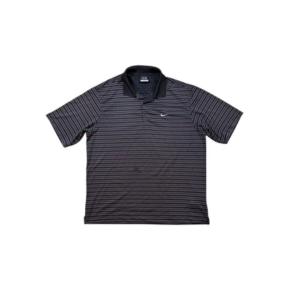 Nike striped vintage polo T-shirt black Golf