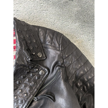 True Religion leather jacket black Y2K Avant Garde