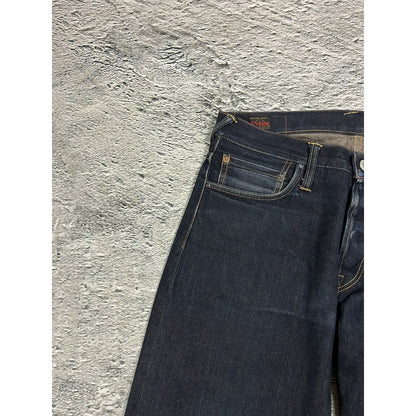 Evisu jeans white daicock big logo blue selvedge denim