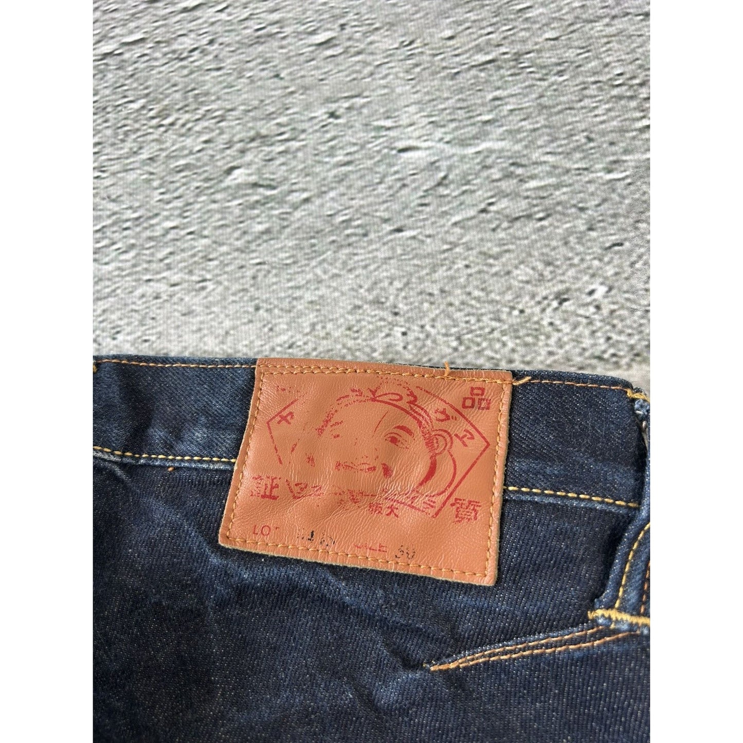 Evisu jeans vintage inside out selvedge red embroidery