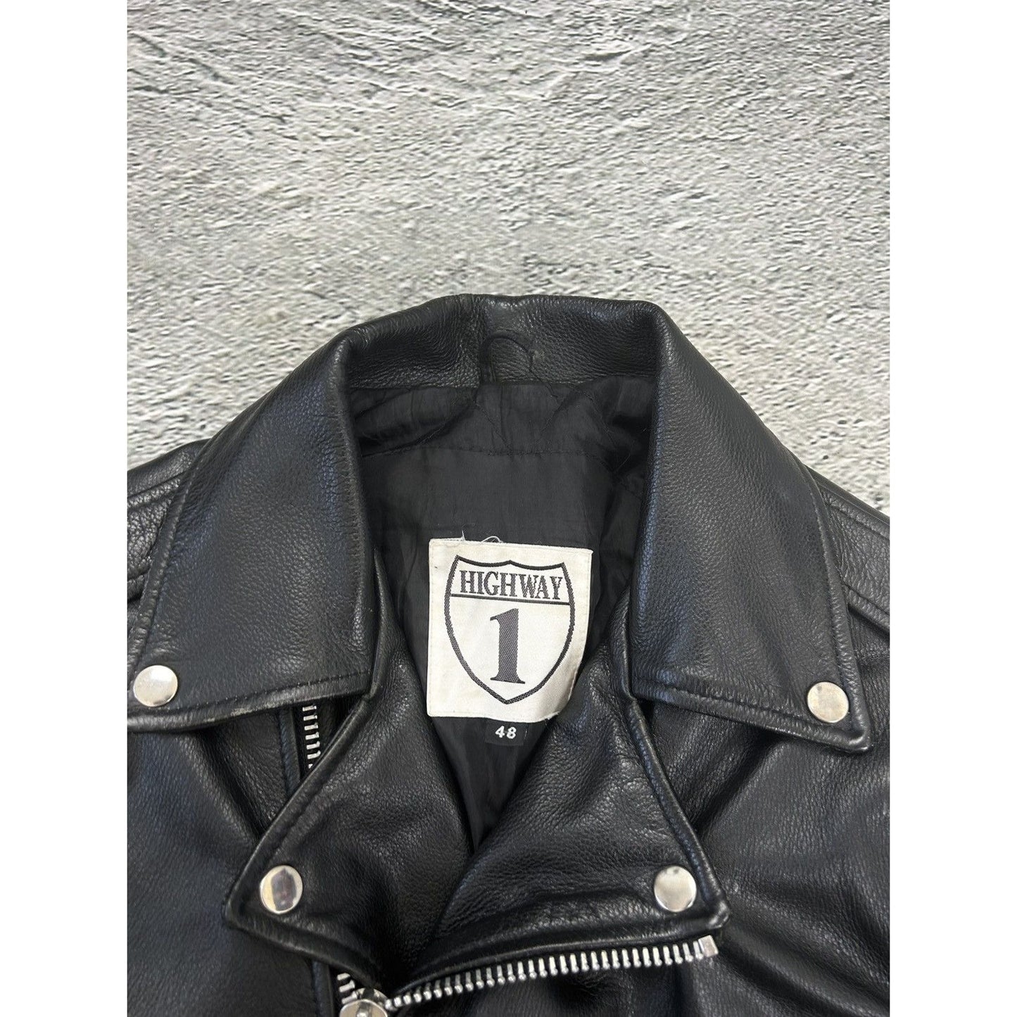 BMW leather Jacket vintage black racing highway Hillbilly