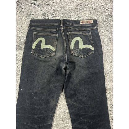 Evisu x Puma jeans vintage grey bootcut mint seagulls